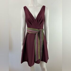 EVA FRANCO satin v neck cocktail dress SIze 6